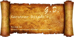 Gerstner Ditmár névjegykártya